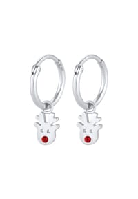 elli. - Ohrringe Creolen Rentier 925 Silber, Mit Kristallen Von Swarovski® - Gold