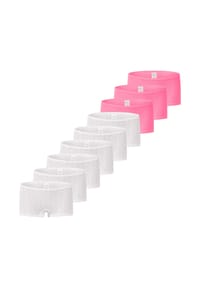 SCHIESSER - Short Slip 9er Pack Kids Girls 95/5 Organic Cotton - Weiß/Rosa-911