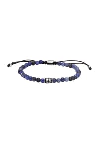 FOSSIL - Herren Armband, Edelstahl mit Sodalith - BLAU