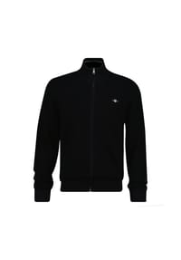 GANT - Herren Stirckjacke mit Stehkragen - Micro Textured Cotton Zip Cardigan, Baumwolle - Beige
