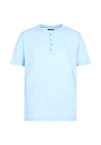 PADDOCK'S® - Sommerliches Henly Shirt aus reiner Baumwolle - light blue