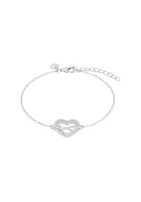 TOM TAILOR WOMEN - Armband für Damen, Silber 925, Zirkonia | Herz und Infinity - silber