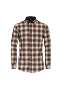 CASAMODA - Herren Freizeithemd kariert Comfort Fit - Olive