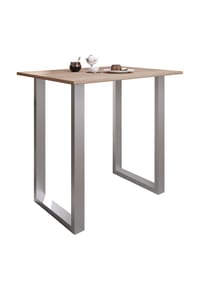 VCM. - Bartisch | Tresen | Stehtisch | hoher Tisch | Bartresen Tisch - Xona 110x80 cm - Silber / Anthrazit