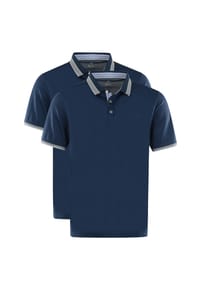 hajo - Poloshirt 2er Pack Pique - Admiralsblau