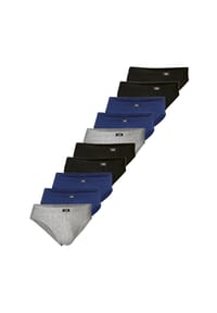 jbs - Mini Slip / Unterhose 10er Pack Organic Cotton - Blau / Grau / Schwarz