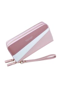 MANIKE - Damen PU Leder Groß mit Doppelreißverschluss - Pink