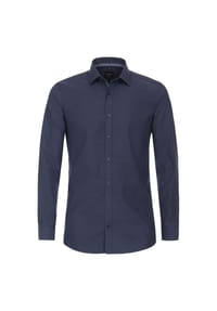 Venti - Herren Businesshemd uni Body Fit - Dunkelgrau