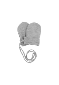 maximo® - BABY-Fausthandschuhe ohne Daumen, Fleecefutter, Basicfarben - hellbraunmeliert