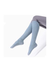 MUNADUNA - Kompressions-Yoga-Socken mit dezentem Muster - Anti-Rutsch Yoga-Socken,Frottee-Polsterung,Komfortabel - Blau