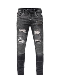 RUSTY NEAL® - Jeanshose MISATO im modischen Used-Look - Black Used