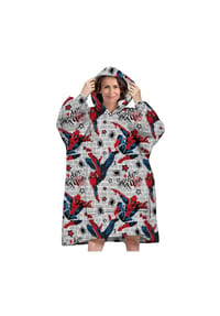 MARVEL - Spiderman Bequemer Überwurf mit Kapuze Kapuzen Poncho für Erwachsene i - 