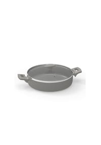 MICHELINO - Michelino Alythia Servierpfanne mit Glasdeckel - 28 cm in Grau - Grau 28 cm