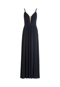 Vera Mont - Abendkleid, Raffung, V-Ausschnitt, für Damen - 4898 RED/SILVER