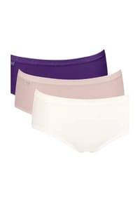 sloggi - Basic+ Midi-Slips, 3er-Pack, für Damen - 15 DUNKELBLAU/WEISS