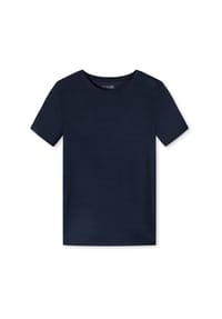SCHIESSER - Mix + Relax Schlafanzug-Oberteil, Rundhals, für Damen - BLAU