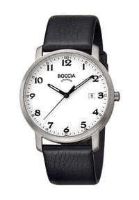BOCCIA® Classic - Herrenuhr "Classic 3618-01" - silber/schwarz