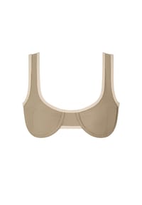 MODA MINX - Bikini-Top in tollem Kontrast-Design - Stone