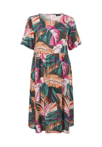 VIA APPIA -DUE- - Kleid mit exotischen Allover-Muster - rosmarin multicolor