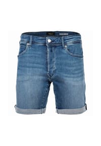 REPLAY - Herren Jeansshorts - POWER, Stretch Denim, Bermuda Shorts, Tapered Fit - 009  MEDIUM BLUE