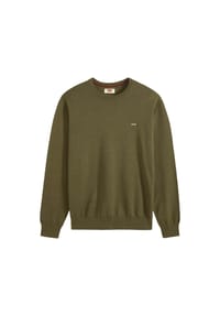 Levi's® - Herren Strickpullover - "Lightweight Housemark Sweater", Rundhals, Baumwoll-Mix - Blau