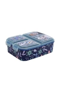 Disney - Disney Frozen Kinder Brotdose – Lunchbox mit 3 Fächern & tollem Design - Dunkelblau 6,7x16,5x19,5 cm