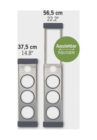 BRAINSTREAM Multifunktionaler Flaschen-Abtropfhalter "Drip.it+", 37,5 cm – 56,5 cm ausziehbar Drip.it+ Bild 2