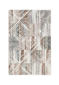 ESPRIT - Kurzflorteppich Cuba - Abstraktes Diamantmuster Vintage - bunt