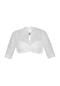 MarJo - Bluse, Spitze, Split-Neck, für Damen - OFFWHITE