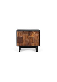 GINER & COLOMER - Nachttische aus Mangoholz, 56 cm, rustikal-moderner Ethno-Stil - 50 x 56 x 40 cm - Braun