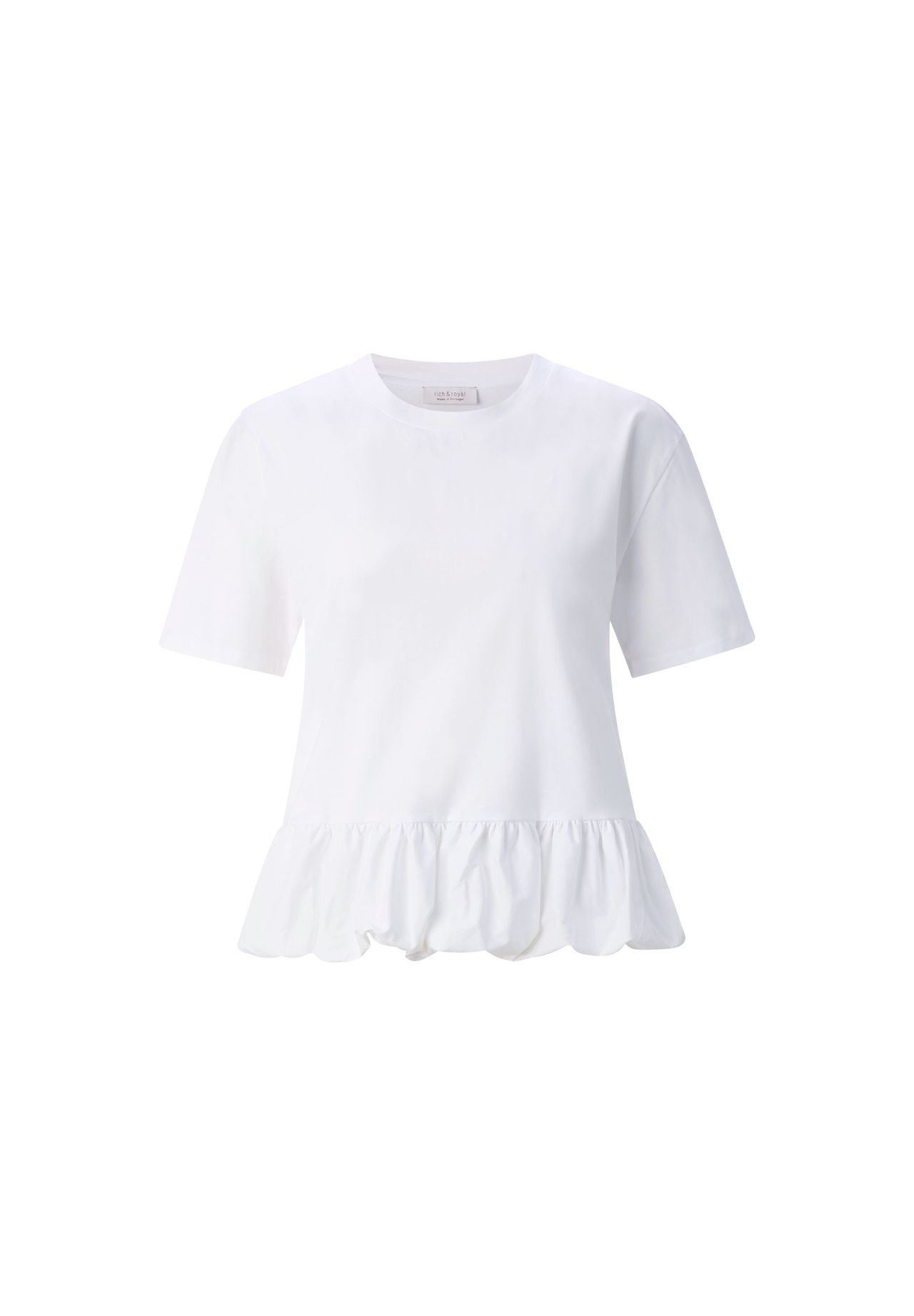 Rich&Royal T-Shirt, Baumwolle, FüR Damen, Weiß, Xl