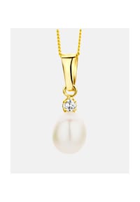 VANLERÉ - Kette mit Anhänger, mit Zirkonia, 375 Gelbgold - gold