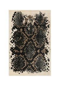 WECONhome - Kurzflorteppich Phyton - Naturinspiriertes Phyton-Relief im Africa-Look - braun beige