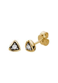 LYOMI - Ohrstecker 585/- Gold 2 Diamant Lab Grown 0,10ct. - mehrfarbig