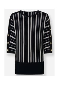 heine - Pullover - schwarz-ecru-gestreift