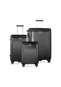 bugatti Linea - Linea 4 Rollen Kofferset 3-teilig - schwarz