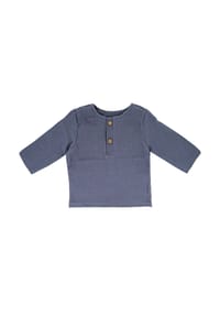 maximo® - GOTS BABY BOY-Hemd, Langarm Musselinstoff - beigemeliert