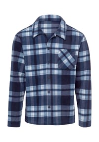 SIEH AN! - Fleece-Jacke - marine-jeansblau-kariert