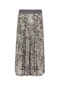 BETTY BARCLAY - Plisseerock mit Gummizug - Grau/Beige