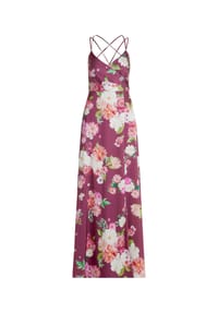 Vera Mont - Abendkleid mit V-Ausschnitt - Blue/Rosé
