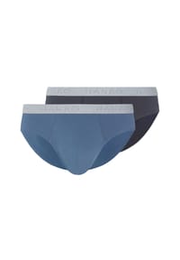HANRO - Slip / Unterhose 2er Pack Cotton Essentials - Stormy gray / tanzanite