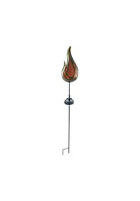 näve Leuchten - LED Solar Erdspieß "FLAMME" H: 84cm - bronze