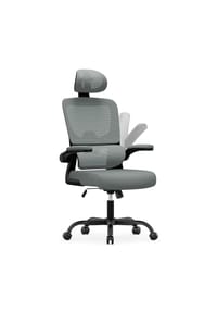 Rattantree - Ergonomischer Drehstuhl mit Wippfunktion für Home Office,Schwarz und Grau - bicolor