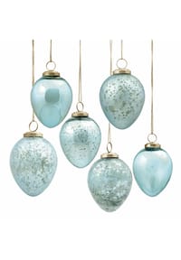 LOBERON Osterei 6er Set Cataleya blau - Osterdekoration - blau