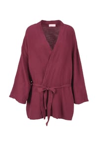 Seasons of April - Kimono KEHLANI MUSSELIN KIMONO Damen Kimono Musselin mit Bindegürtel aus 100% Baumwolle - Bordeaux