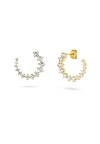 Fiocco JEWELRY - Wonder Ohrringe Zirkonia weiß Brillantschliff , 925 Sterling Silber - gelbgold