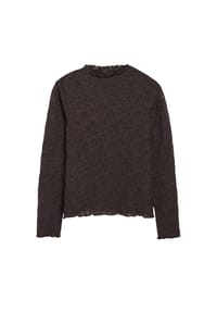 s.Oliver BLACK LABEL - Langarmshirt, Spitze, für Damen - 8944 BROWN