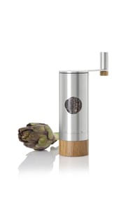 AdHoc® - Pfeffer- / Salz-Getriebemühle PowerMill, CeraCutXL® Ceramic Mahlwerk, Edelstahl / Akazienholz / Acryl - Silver