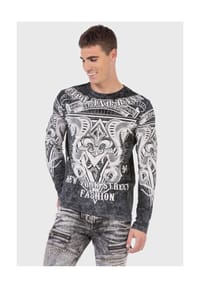 CIPO & BAXX® - Sweatshirts mit coolem Print - BLACK