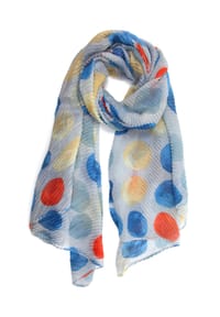 collezione alessandro® - Plisseeschal Palila mit bunten Kreisen - multi